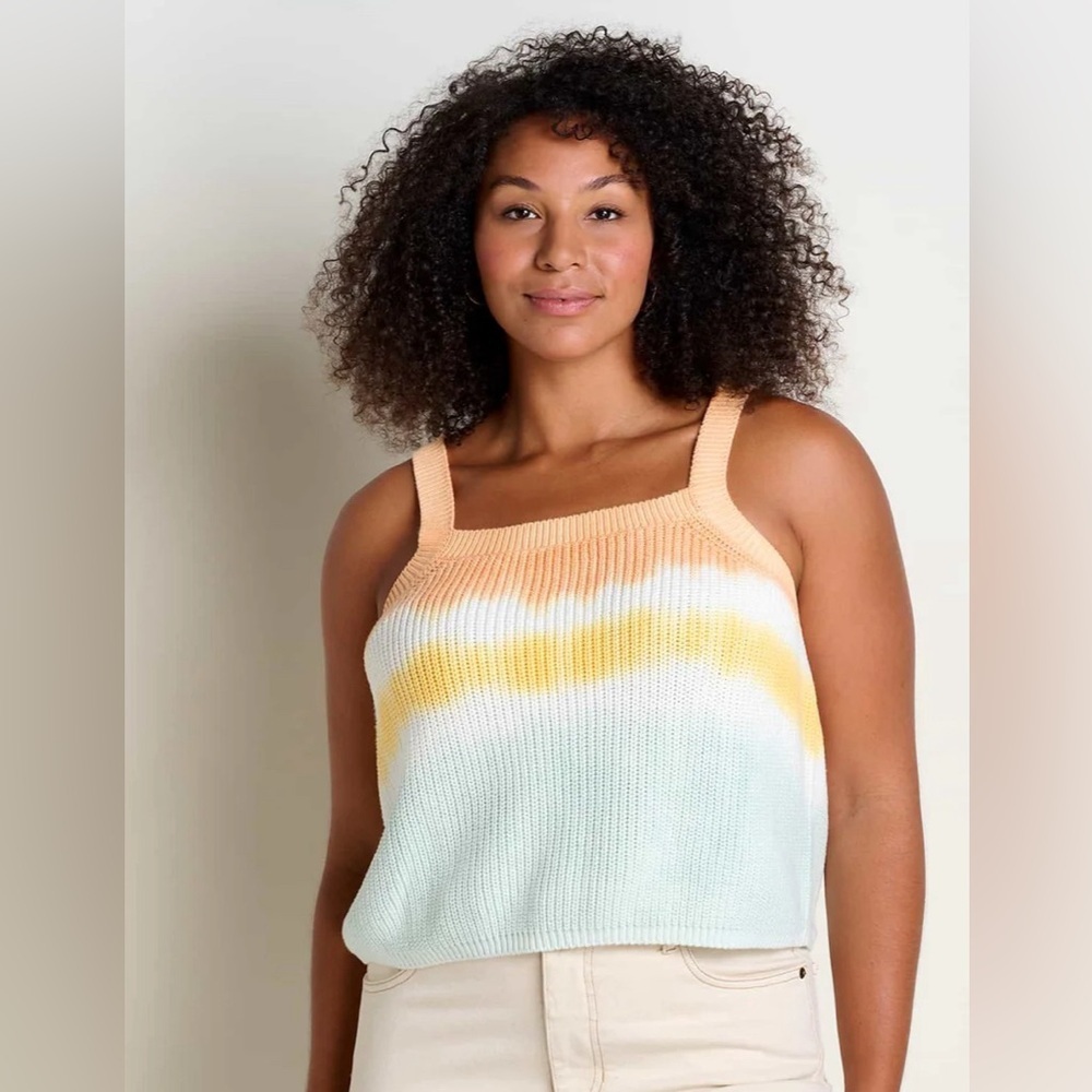 NWT, TOAD & CO W BIANCA TANK POPPY TIE DYE, XS